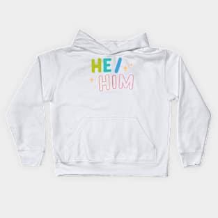 he/him LGBT Pride Kids Hoodie